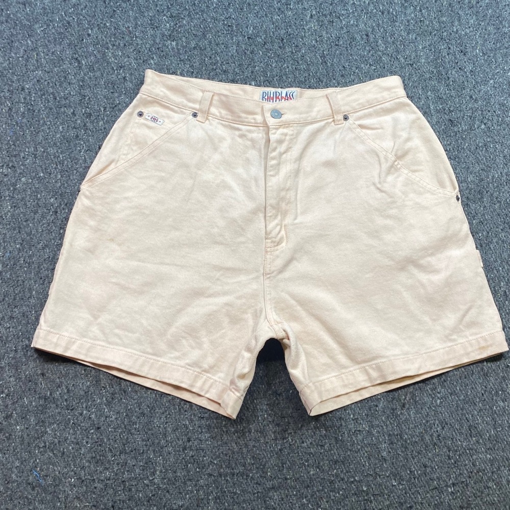 Bill Blass Jeans Shorts Sz 14 Womens Peach Retro 90s High Waisted Denim Skater